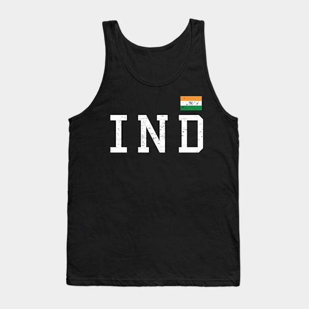 IND India Flag in Tricolor Desi Indian Patriotic Design Tank Top by alltheprints